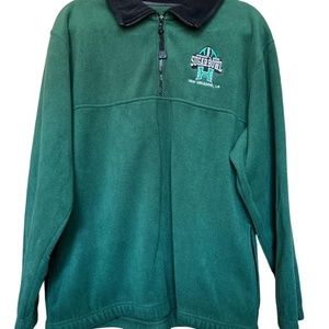 2008 Sugar Bowl University of Hawaii at Manoa green quarter zip fleece pullover